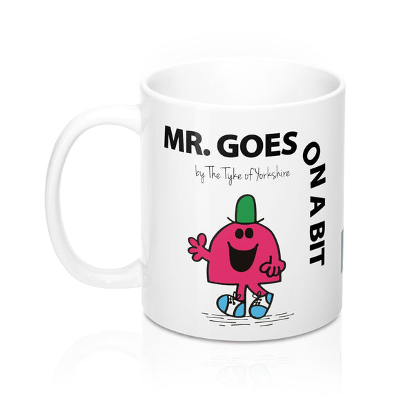 Yorkshire Mr Men Mug - Mr Goes on a Bit - Yorkshire Clobber and Threads