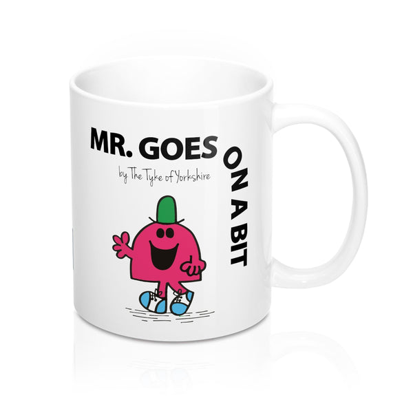 Yorkshire Mr Men Mug - Mr Goes on a Bit - Yorkshire Clobber and Threads