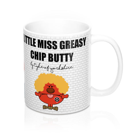 Yorkshire Football Mug - Sheffield United - Little Miss Greasy Chip Butty - Yorkshire Clobber and Threads