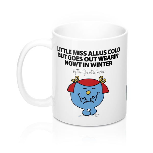 Yorkshire Mr Men Mug - Little Miss Allus Cold - Yorkshire Clobber and Threads